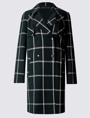 Loose Fit Checked Trench Coat with Stormwear&trade;